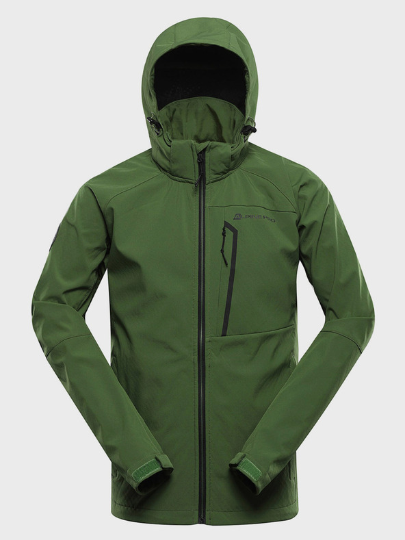 ALPINE PRO Zelená pánská softshellová bunda s membránou Alpine Pro Hoor