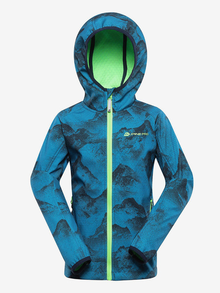 ALPINE PRO Modrá dětská softshellová bunda s membránou Alpine Pro Ezoro