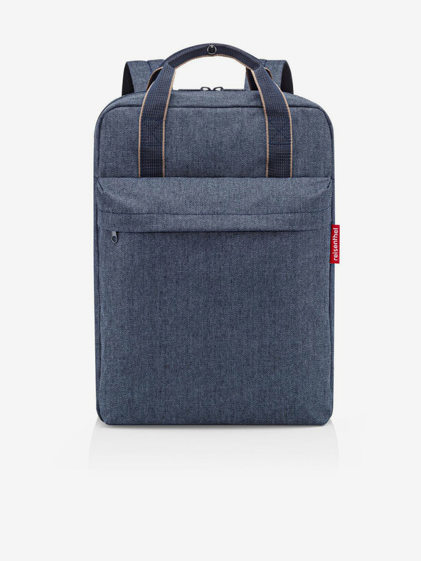 Reisenthel Tmavě modrý pánský batoh Reisenthel Allday Backpack M Herringbone Dark Blue