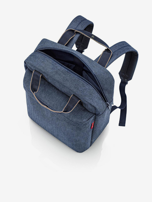 Reisenthel Tmavě modrý pánský batoh Reisenthel Allday Backpack M Herringbone Dark Blue