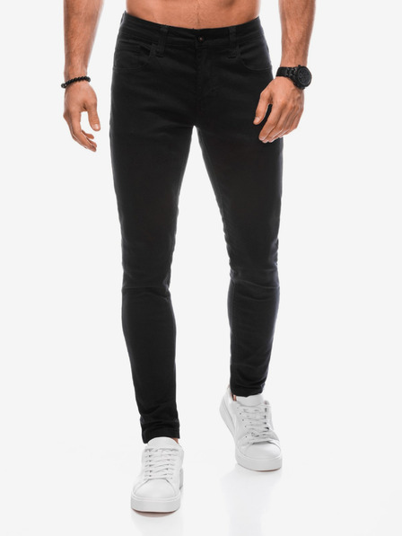 Edoti Černé pánské slim fit džíny Edoti