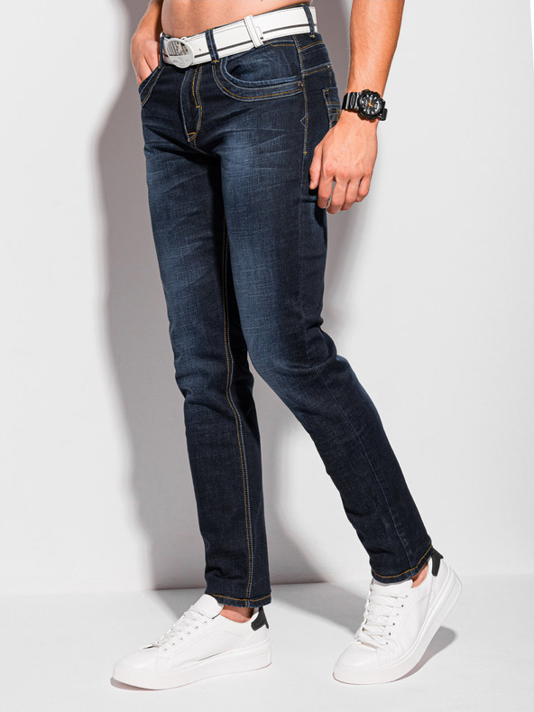 Edoti Tmavě modré pánské džíny Edoti