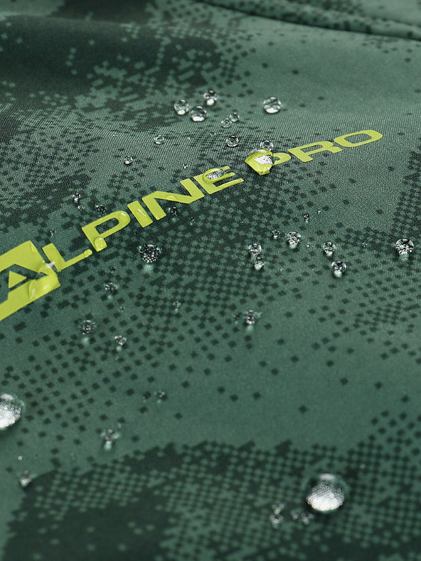 ALPINE PRO Zelená dětská softshellová bunda s membránou Alpine Pro Ezoro