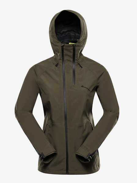 ALPINE PRO Tmavě zelená dámská softshellová bunda s membránou Alpine Pro Jerda