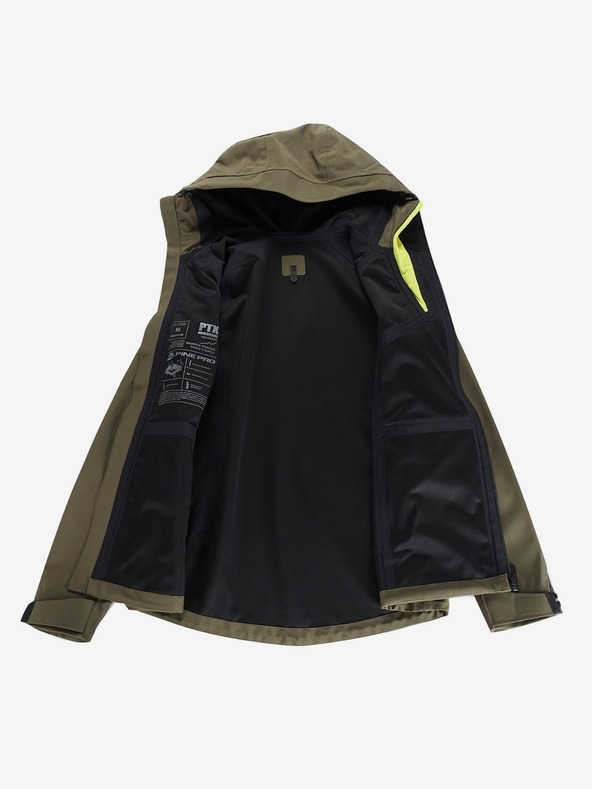 ALPINE PRO Tmavě zelená dámská softshellová bunda s membránou Alpine Pro Jerda