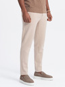 Ombre Clothing Béžové pánské carrot kalhoty Ombre Clothing