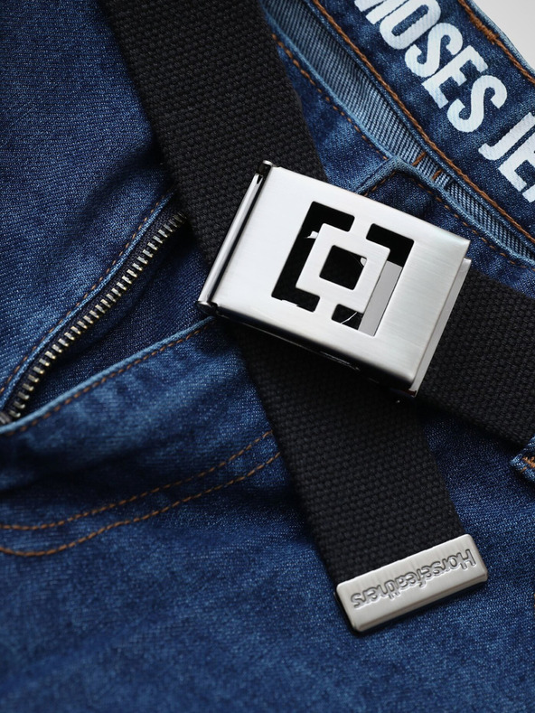 Horsefeathers Pásek Idol Plain - black HORSEFEATHERS