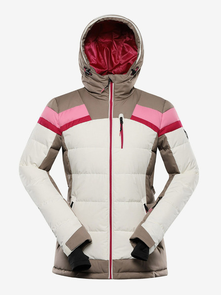 ALPINE PRO Dámská péřová lyžařská bunda s membránou ptx ALPINE PRO FERERA creme
