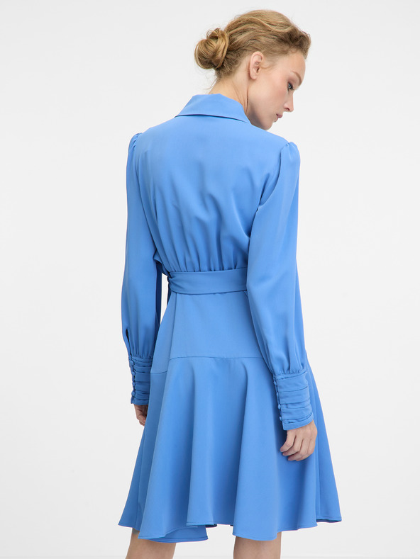 Orsay Modré dámské šaty ke kolenům ORSAY