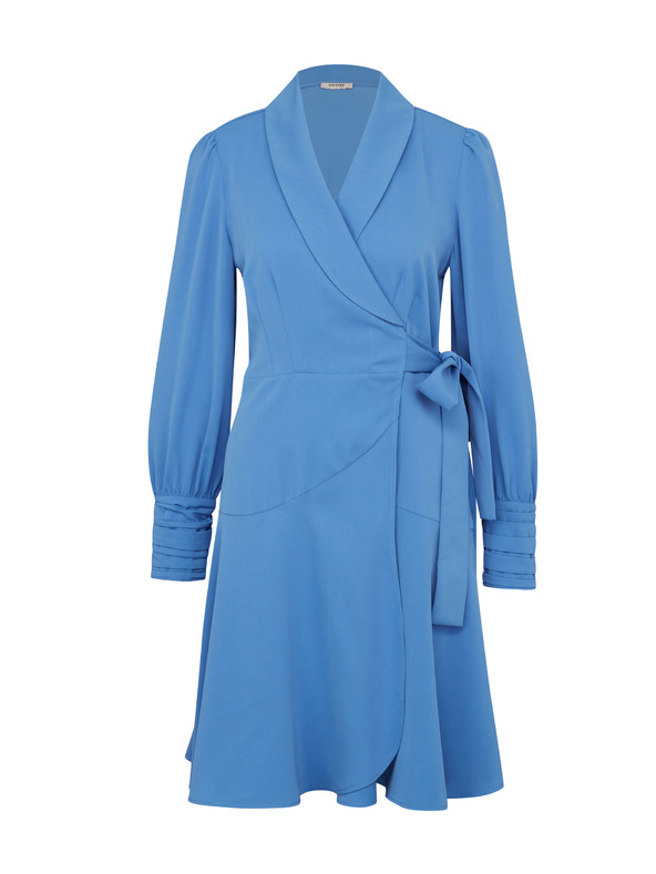 Orsay Modré dámské šaty ke kolenům ORSAY