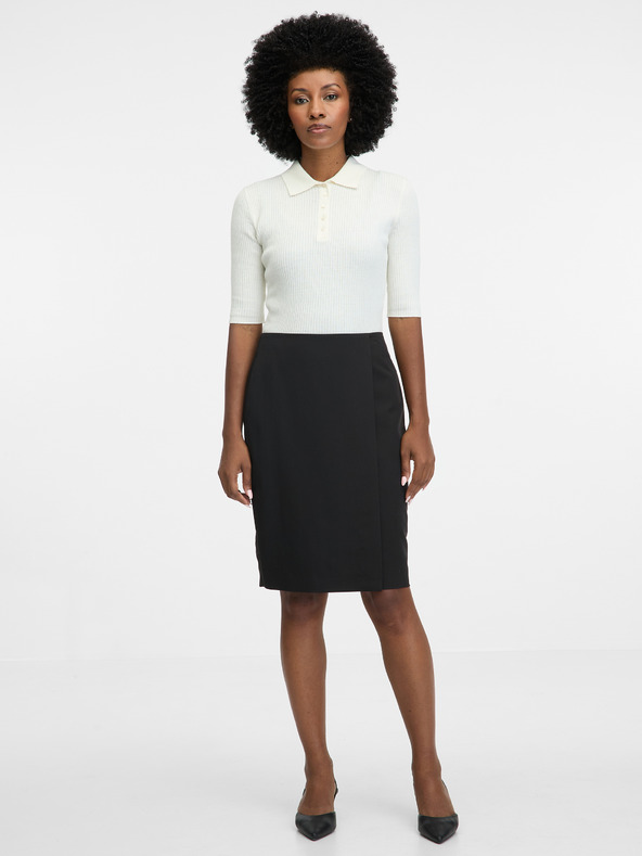 Orsay Černá dámská pouzdrová sukně ke kolenům ORSAY