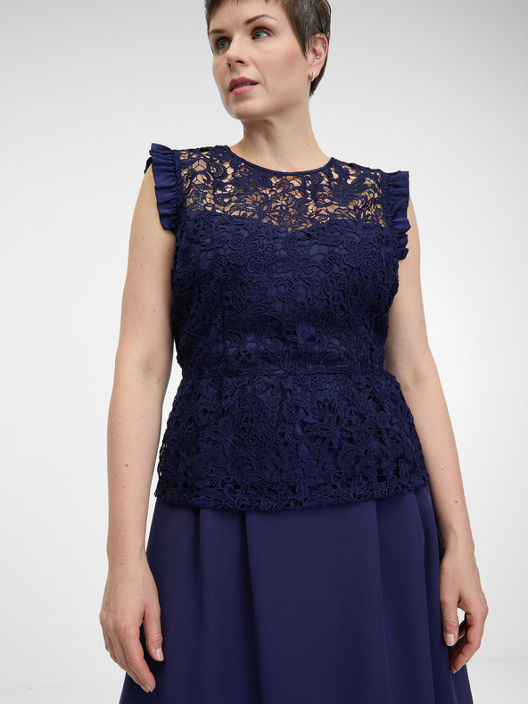 Orsay Tmavě modrá dámská sukně ke kolenům ORSAY