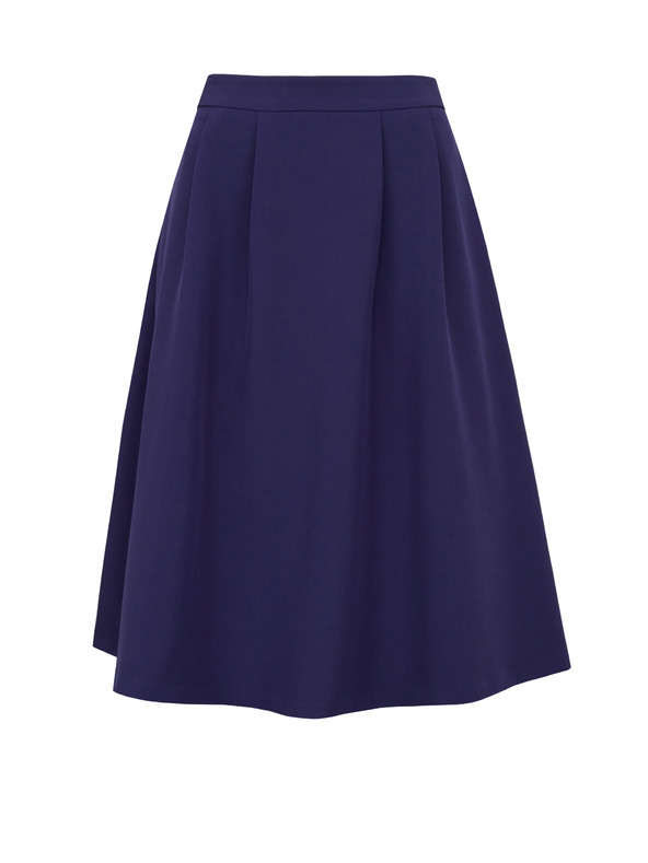 Orsay Tmavě modrá dámská sukně ke kolenům ORSAY