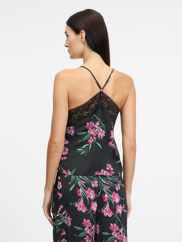 Orsay Černý dámský saténový pyžamový top ORSAY