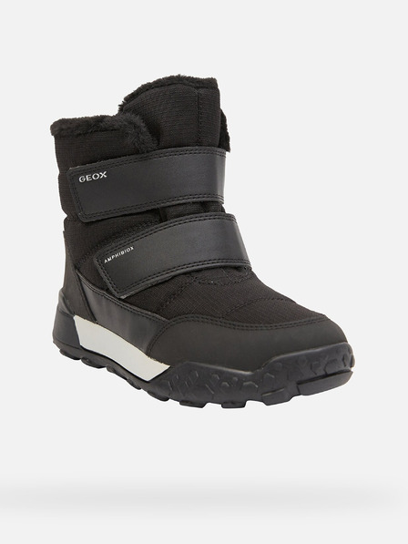 Geox Černá chlapecká zimní obuv Geox Trekkyup  B Abx