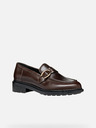 Geox Tmavě hnědé dámské mokasíny Geox Walk pleasure