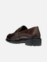 Geox Tmavě hnědé dámské mokasíny Geox Walk pleasure
