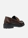 Geox Tmavě hnědé dámské mokasíny Geox Walk pleasure