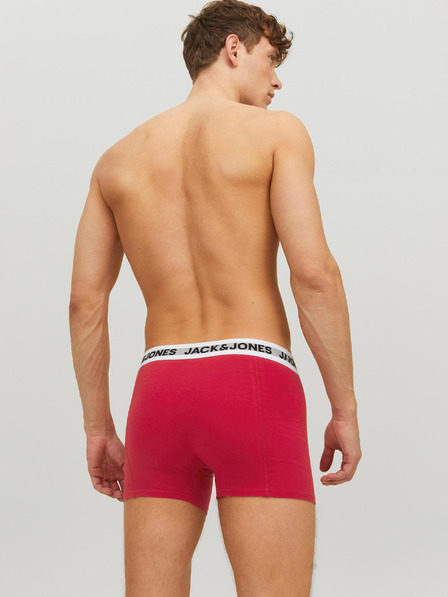 Jack & Jones Sada tří pánských boxerek v modré, zelené a červené barvě Jack & Jones Rikki