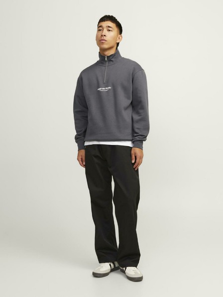 Jack & Jones Šedá pánská mikina se zipem Jack & Jones