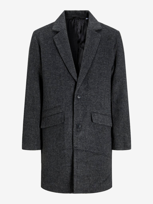 Jack & Jones Tmavě šedý pánský kabát Jack & Jones