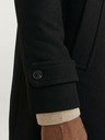 Jack & Jones Černý pánský vlněný kabát Jack & Jones