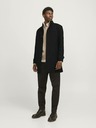 Jack & Jones Černý pánský vlněný kabát Jack & Jones