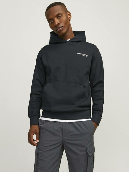 Jack & Jones Černá pánská mikina s kapucí Jack & Jones
