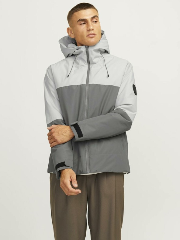 Jack & Jones Šedá pánská lehká bunda Jack & Jones Aiden