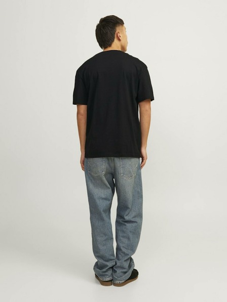 Jack & Jones Černé pánské tričko Jack & Jones Seven