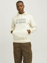 Jack & Jones Krémová pánská mikina s kapucí Jack & Jones Frederik