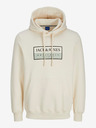 Jack & Jones Krémová pánská mikina s kapucí Jack & Jones Frederik