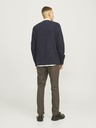 Jack & Jones Tmavě hnědé pánské chino kalhoty Jack & Jones Marco