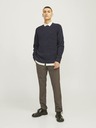 Jack & Jones Tmavě hnědé pánské chino kalhoty Jack & Jones Marco