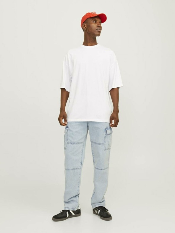 Jack & Jones Světle modré pánské straight fit džíny Jack & Jones Eddie