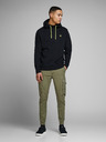 Jack & Jones Zelené pánské kalhoty Jack & Jones Paul