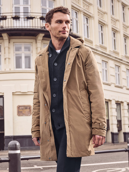 Geox Hnědá pánská bunda Geox Anyweco
