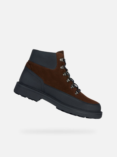 Geox Hnědá pánská kotníková obuv Geox Lagorai + Grip