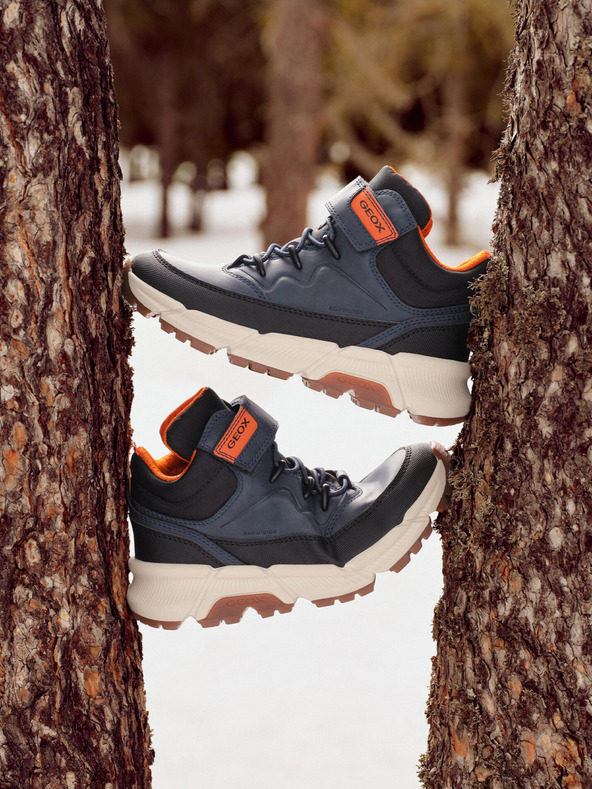 Geox Tmavě modrá chlapecká kotníková obuv Geox Flexyper Plus