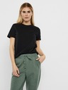 Vero Moda Černé basic tričko VERO MODA Paula