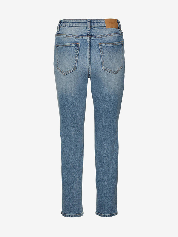 Vero Moda Modré straight fit džíny VERO MODA