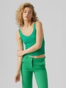Vero Moda Zelené dámské žebrované basic tílko VERO MODA Glory