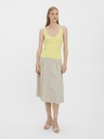 Vero Moda Světle žluté dámské žebrované basic tílko VERO MODA Glory