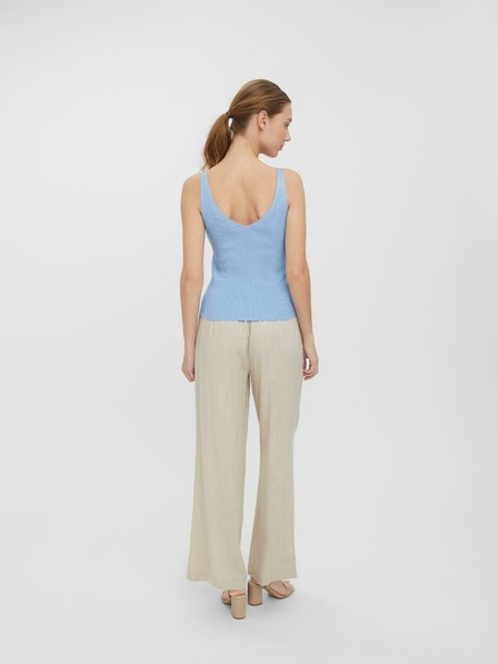 Vero Moda Světle modré dámské žebrované basic tílko VERO MODA Glory