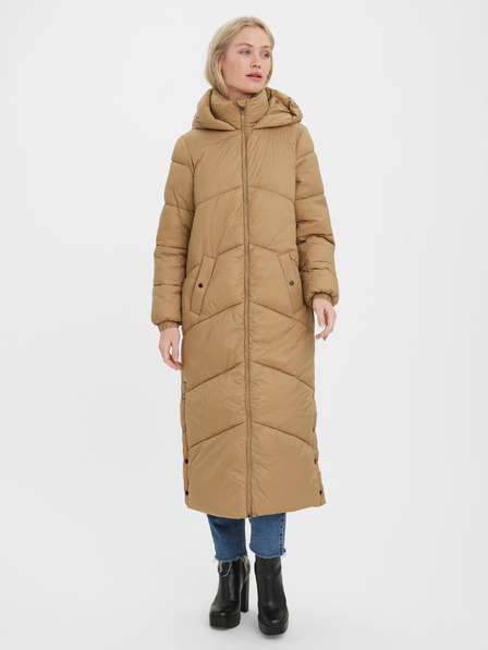 Vero Moda Hnědý prošívaný kabát VERO MODA Uppsala