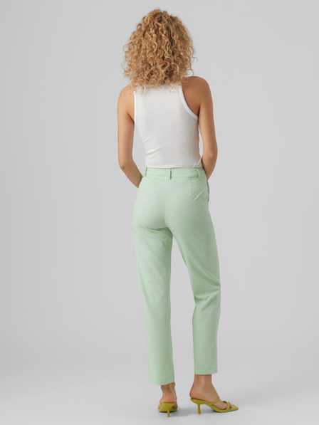 Vero Moda Mentolové dámské zkrácené kalhoty VERO MODA Zelda