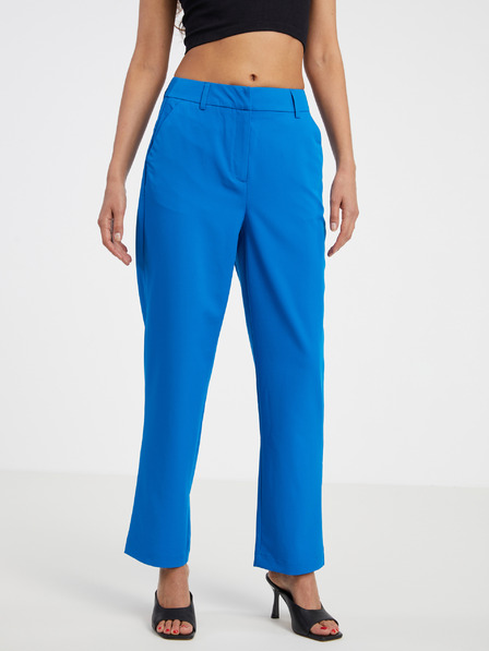 Vero Moda Modré dámské zkrácené kalhoty VERO MODA Zelda