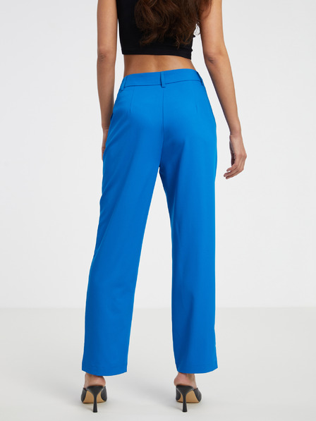 Vero Moda Modré dámské zkrácené kalhoty VERO MODA Zelda