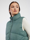 Vero Moda Tmavě zelená dámská dlouhá vesta VERO MODA Uppsala