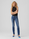 Vero Moda Modré dámské straight fit džíny VERO MODA Daf